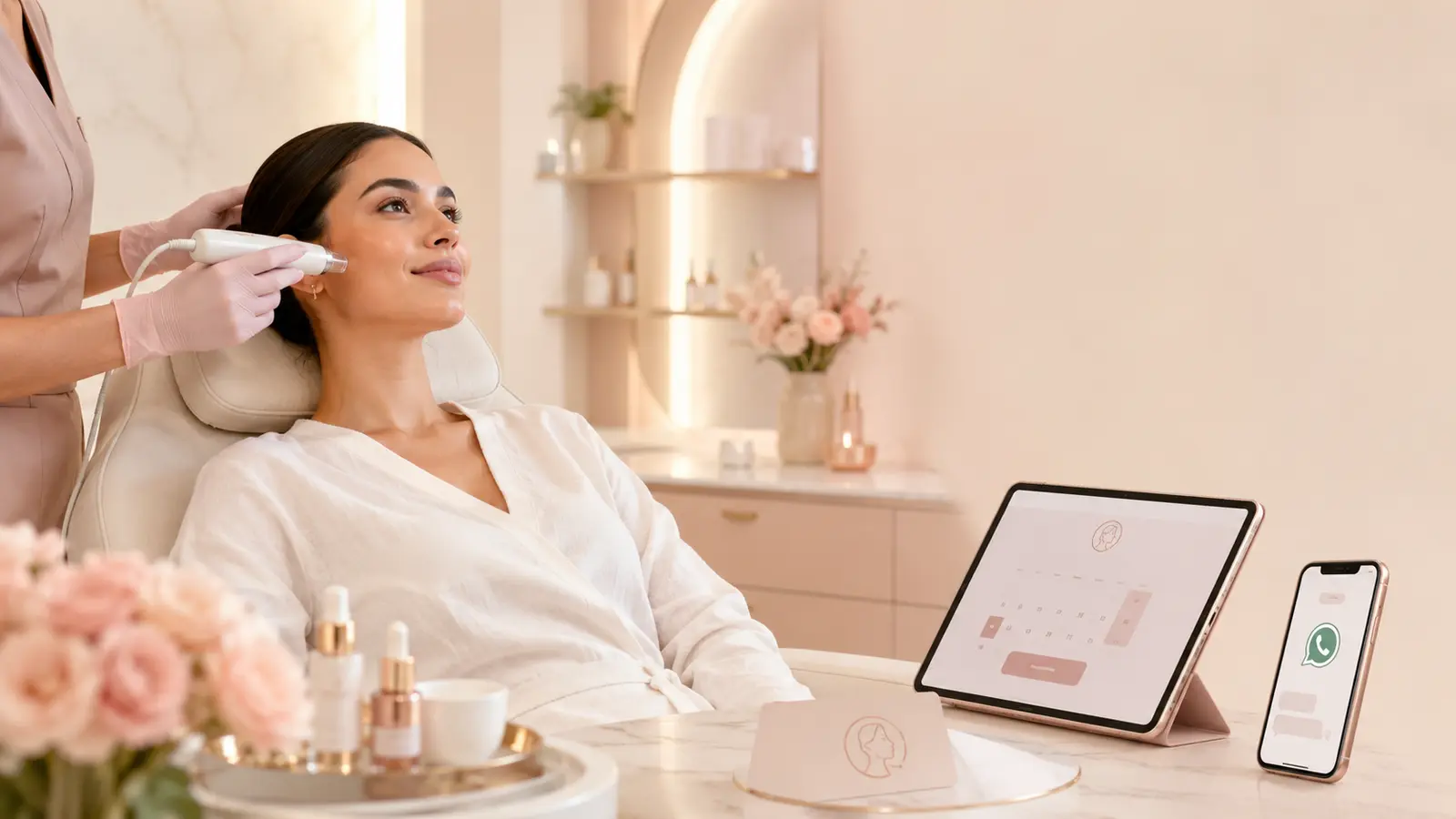 Centro estético Aura con atención facial premium